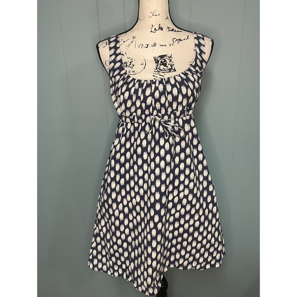 Patagonia Womens 2 Sleeveless Scoop Neck Tie Waist Dress‎ Organic Cotton Hemp